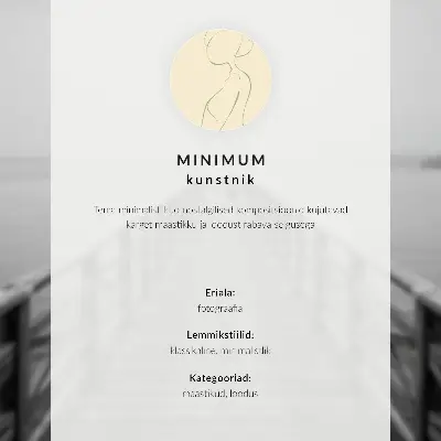 Moderne decoratieve poster eenzame figuur op een pier in de mist