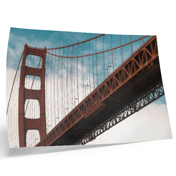 Poster Brug met details tegen de hemel
