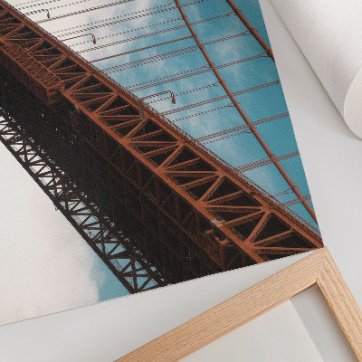 Poster Brug met details tegen de hemel