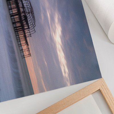 Stijlvolle wandposter Rustiek gebouw aan zee, in alle rust.