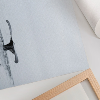 Stijlvolle wandposter Walvisstaart boven water minimalisme harmonie