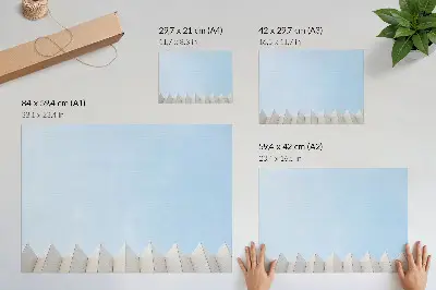 Moderne decoratieve poster met minimalistische architectuurlijnen