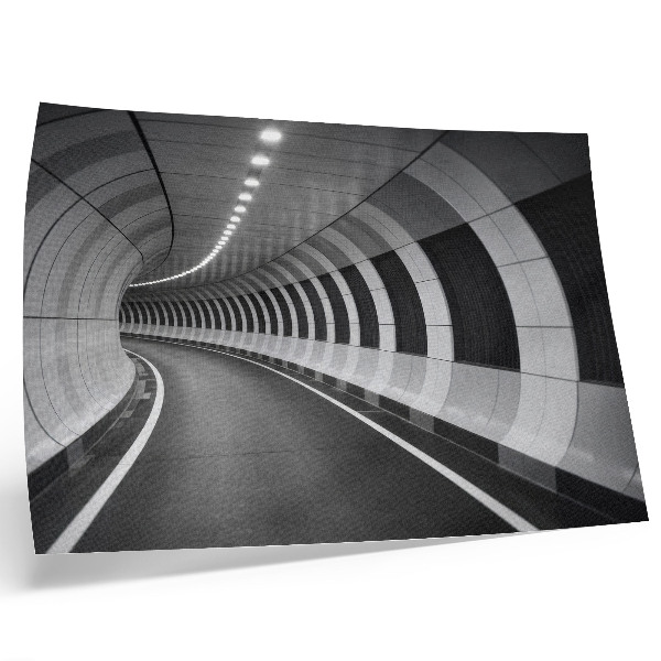 Poster Moderne geometrische ruimtelijke tunnel