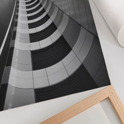 Poster Moderne geometrische ruimtelijke tunnel