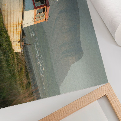 Moderne decoratieve poster Łódź bergpanorama klimaatnostalgie