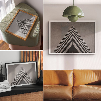 Moderne decoratieve poster Symmetrie, lijnen, monochromatisme, dynamische compositie