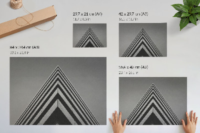 Moderne decoratieve poster Symmetrie, lijnen, monochromatisme, dynamische compositie