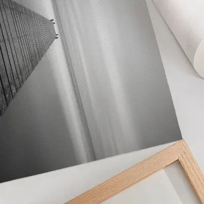 Stijlvolle wandposter monochromatische pier bij kalm water