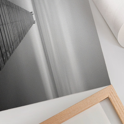 Stijlvolle wandposter Monochromatische pier, kalm wateroppervlak, elegantie
