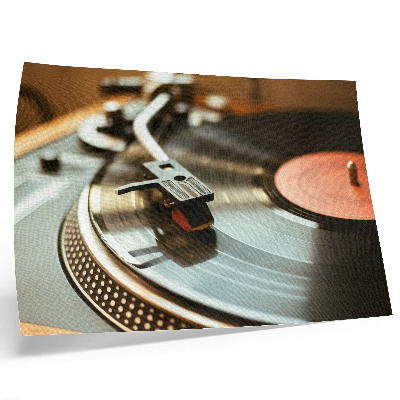 Stijlvolle wandposter Nostalgische vintage muzikale sfeer grammofoon