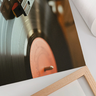 Stijlvolle wandposter Nostalgische vintage muzikale sfeer grammofoon