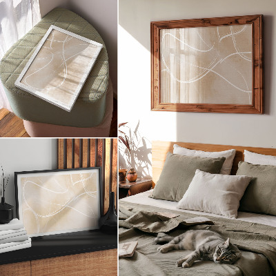 Poster Harmonieuze lijnen, delicate kleuren, rust