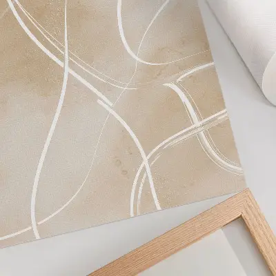 Poster harmonieuze lijnen, delicate kleuren en rust