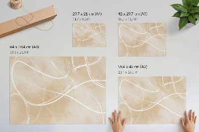Poster Harmonieuze lijnen, delicate kleuren, rust