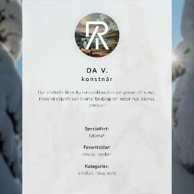 Stijlvolle wandposter Besneeuwde bergen, winterlandschap, heldere hemel