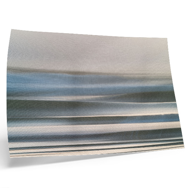 Poster Fijne pastelkleurige golven in blauwe tinten