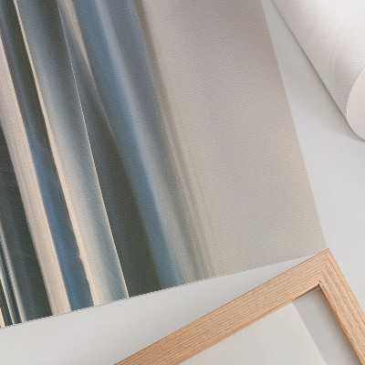 Poster Fijne pastelkleurige golven in blauwe tinten