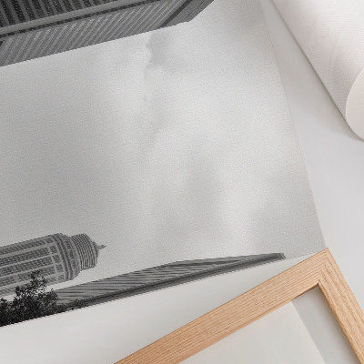 Moderne decoratieve poster Monochromatische moderne stadswolkenkrabbers