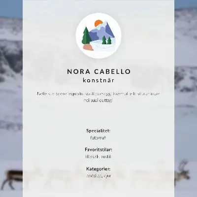 Moderne decoratieve poster met schilderachtige bergen, rendieren en een rustig winterlandschap