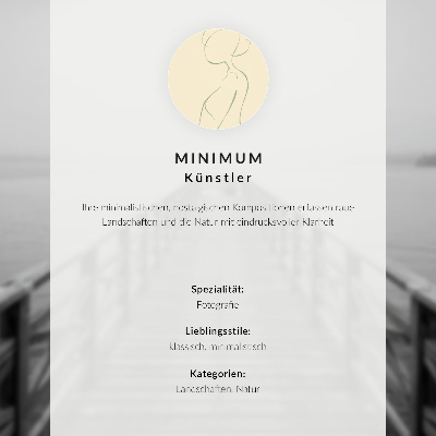 Poster Minimalistisch winterlandschap met boommotief en harmonie.