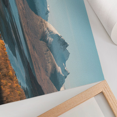 Moderne decoratieve poster Schilderachtige bergen en een kleurrijke herfst