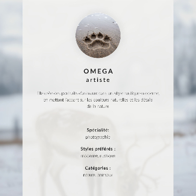 Poster Wolf in beweging, wild landschap, natuur