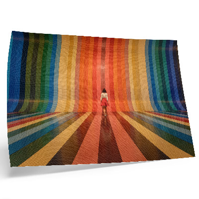 Moderne decoratieve poster Gekleurde strepen symboliseren inspiratieruimte