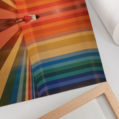 Moderne decoratieve poster Gekleurde strepen symboliseren inspiratieruimte