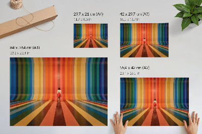 Moderne decoratieve poster Gekleurde strepen symboliseren inspiratieruimte