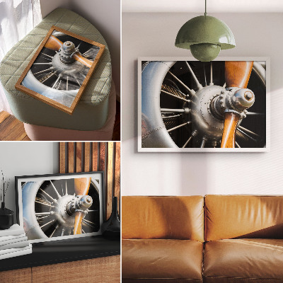 Moderne decoratieve poster Metalen propelleronderdelen, industriële look