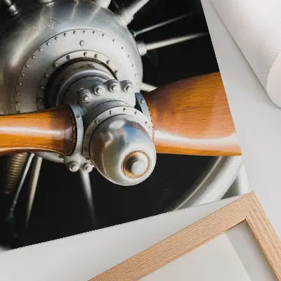 Metalen decoratieve poster met propelleronderdelen industriële look