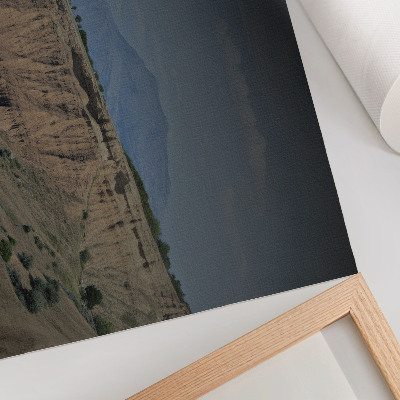 Stijlvolle wandposter Uitgestrekte valleien, kliffen, bergen, natuurlijk landschap