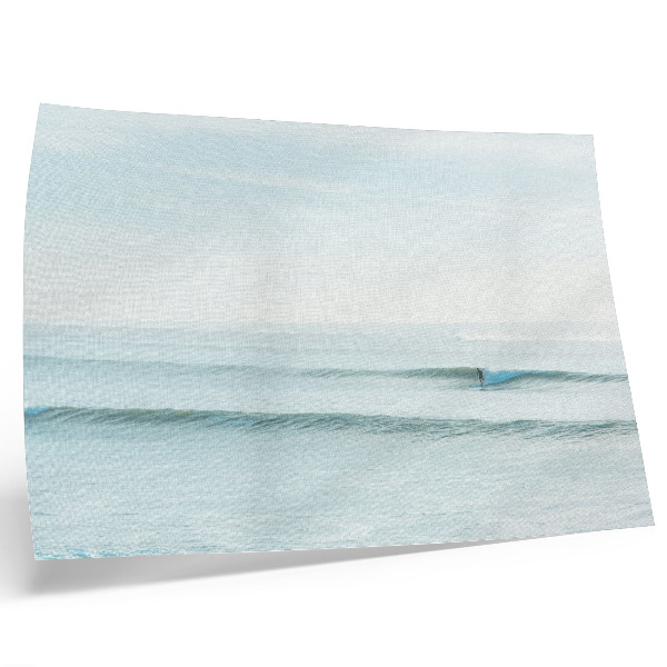 Poster Oceaangolven surfer kalm minimalistisch