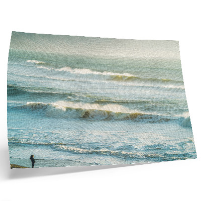 Stijlvolle wandposter Zee, golven, mens, kust, natuur, dynamiek