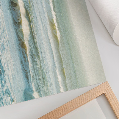 Stijlvolle wandposter Zee, golven, mens, kust, natuur, dynamiek