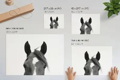 Wandposter paardenelegantie zwart-witfotografie
