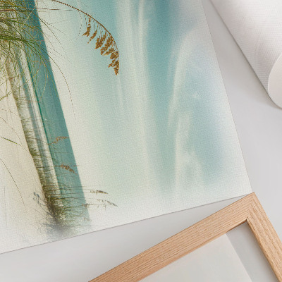 Stijlvolle wandposter Strandgras, oceaan, lucht, rust
