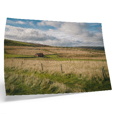 Stijlvolle wandposter Schilderachtig landschap, natuur, huisje, eenzaamheid