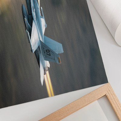 Poster Een moderne straaljager in dynamische vlucht