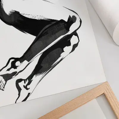 Poster zwart-wit abstracties met harmonie en moderniteit