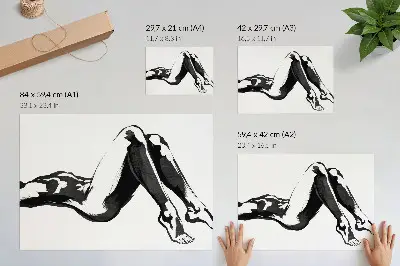 Poster zwart-wit abstracties met harmonie en moderniteit