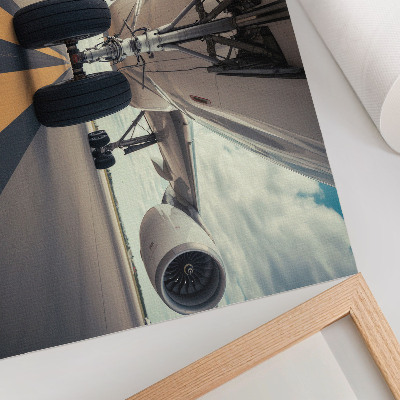 Moderne decoratieve poster Vliegtuiglandingsgestel detailhandel Sky Dynamics