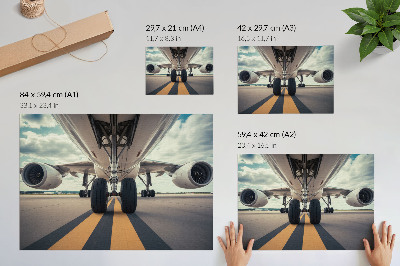 Moderne decoratieve poster Vliegtuiglandingsgestel detailhandel Sky Dynamics