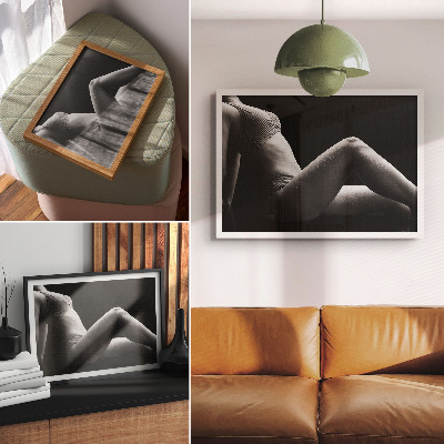 Stijlvolle wandposter Een zwart-wit esthetiek met een harmonieuze compositie.