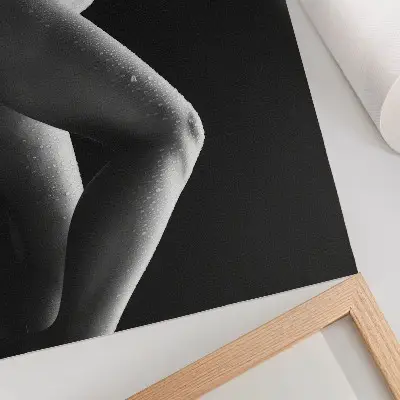 Wandposter zwart-wit esthetiek met harmonieuze compositie