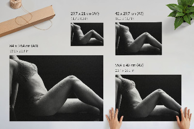 Stijlvolle wandposter Een zwart-wit esthetiek met een harmonieuze compositie.