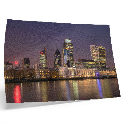 Moderne decoratieve poster Moderne wolkenkrabbers, lichtreflecties, de lucht