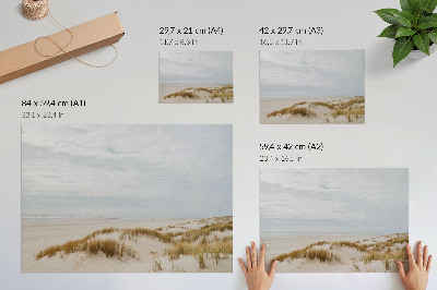 Moderne decoratieve poster Zandstrand minimalisme ruimte rust