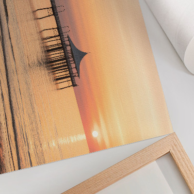 Poster Zonsondergang boven het water, een prachtig uitzicht.