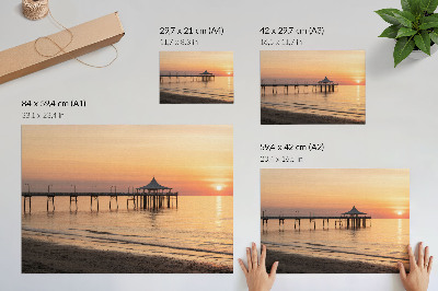 Poster Zonsondergang boven het water, een prachtig uitzicht.